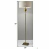 Homeroots Brass Metal Floor Lamp20 x 20 x 69 in. 372695